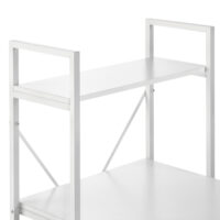 Schreibtisch Stavanger 122x120x64 cm mit Regal 4 Flächen Metall