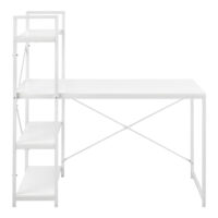 Schreibtisch Stavanger 122x120x64 cm mit Regal 4 Flächen Metall