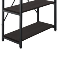 Schreibtisch Stavanger 122x120x64 cm mit Regal 4 Flächen Metall