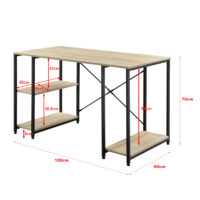 Schreibtisch Aarhus 75x120x60 cm mit 3 Ablagen