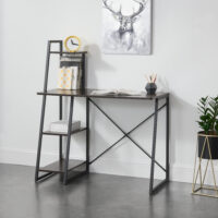Schreibtisch Aalborg 117x102x50 cm mit Regal 4 Flächen