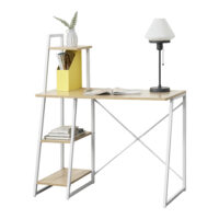 Schreibtisch Aalborg 117x102x50 cm mit Regal 4 Flächen