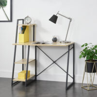 Schreibtisch Aalborg 117x102x50 cm mit Regal 4 Ablagen