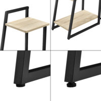 Schreibtisch Aalborg 117x102x50 cm mit Regal 4 Ablagen