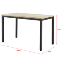 Schreibtisch Odense 75x120x60 cm Höhenverstellbar