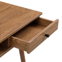 Schreibtisch Habo mit Ablage und Schublade 115x48x74cm Dunkler Holzton