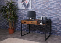 Schreibtisch Bürotisch Industrial 76x120x70cm braun