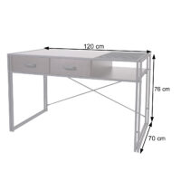 Schreibtisch Bürotisch Industrial 76x120x70cm dunkelbraun