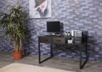 Schreibtisch Bürotisch Industrial 76x120x70cm dunkelbraun
