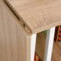 Schreibtisch Bürotisch Mobiler Computertisch mit Rollen 107x55x76cm