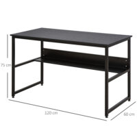Schreibtisch Bürotisch mit Ablage 120x60x75cm