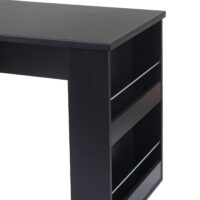 Schreibtisch Bürotisch mit Schubladen und Regal 150x60cm schwarz