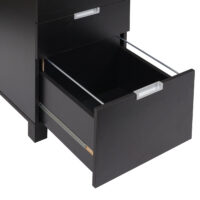 Schreibtisch Bürotisch mit Schubladen und Regal 150x60cm schwarz