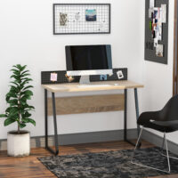 Schreibtisch Bürotisch mit Stecktafel Kabelmanagement-Loch 110x48x90cm