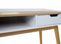 Schreibtisch Computertisch 120x55cm MDF ~ Esche-Optik