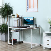 Schreibtisch Computertisch Arbeitstisch mit Regal 120x64x121cm