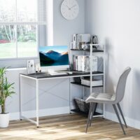 Schreibtisch Computertisch Arbeitstisch mit Regal 120x64x121cm