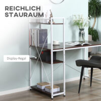 Schreibtisch Computertisch Arbeitstisch mit Regal 120x64x121cm