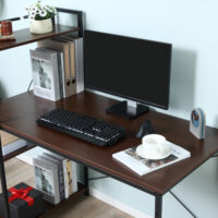 Schreibtisch Computertisch Arbeitstisch mit Regal 120x64x121cm