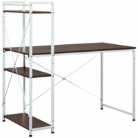 Schreibtisch Computertisch Arbeitstisch mit Regal 120x64x121cm