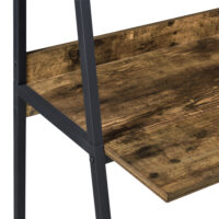Schreibtisch Alvdal 143x105x51cm mit 2 Ablagen Dunkler Holzton
