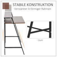 Schreibtisch Computertisch Bürotisch mit Ablagefach 84x45x85cm