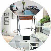 Schreibtisch Computertisch Bürotisch mit Ablagefach 84x45x85cm