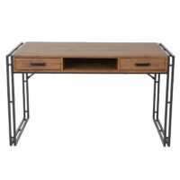 Schreibtisch HWC Bürotisch 121x70cm ~ Wildeiche-Optik