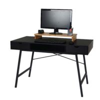 Schreibtisch HWC-E92 Bürotisch Computertisch 3D-Struktur 120x60xcm schwarz