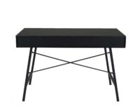 Schreibtisch HWC-E92 Bürotisch Computertisch 3D-Struktur 120x60xcm schwarz