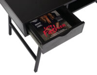 Schreibtisch HWC-E92 Bürotisch Computertisch 3D-Struktur 120x60xcm schwarz