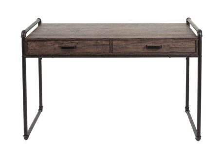 Schreibtisch Industriedesign 75x120x60cm ~ braun Wildeiche-Optik