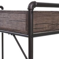 Schreibtisch Industriedesign 75x120x60cm ~ braun Wildeiche-Optik