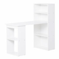 Schreibtisch Küchentisch mit Regal weiss 120x55x120cm