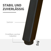 Schreibtisch mit Glasplatte und Ablagen modern 115x55x90cm
