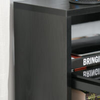 Schreibtisch mit Glasplatte und Ablagen modern 115x55x90cm