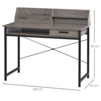 Schreibtisch mit Regal Schublade Computertisch 106x53x95cm