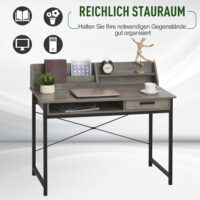 Schreibtisch mit Regal Schublade Computertisch 106x53x95cm