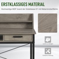 Schreibtisch mit Regal Schublade Computertisch 106x53x95cm
