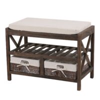 Schuhregal Kommode 45x65x34cm Vintage ~ braun