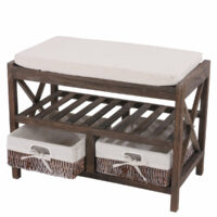 Schuhregal Kommode 45x65x34cm Vintage ~ braun