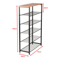 Schuhregal Hvidebæk 5 Fächer Holzfarben
