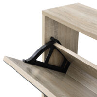 Schuhkipper 67x63x17cm mit 2 Türen für 6 Paar Schuhe Eiche Weiss