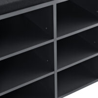 Schuhregal Leonidas 103x30x48 cm mit Polstersitzbank 10 Fächer