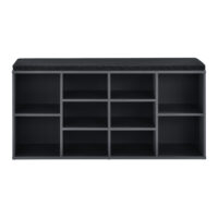 Schuhregal Leonidas 103x30x48 cm mit Polstersitzbank 10 Fächer