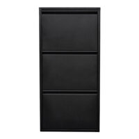 Schuhkipper Sokndal mit 3 Kippfächern Schwarz