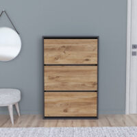 Schuhschrank Aurskog 110x73.5x24cm AnthrazitEiche