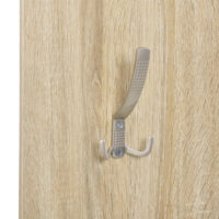 Wandgarderobe Hansnes mit Klapphaken 170 cm Grau Hochglanz