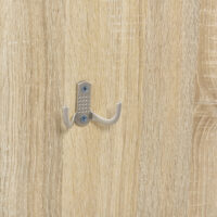 Wandgarderobe Hansnes mit Klapphaken 170 cm Grau Hochglanz