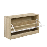 Wandgarderobe Hansnes mit Klapphaken 170 cm Grau Hochglanz